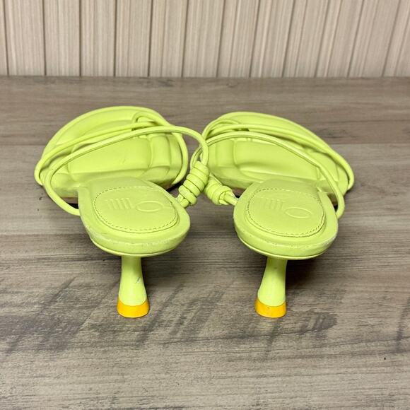 Oncept Sydney Rolled Strap Leather Heel Sandal in Limeade Women’s Size 9.5 - Picture 5 of 10